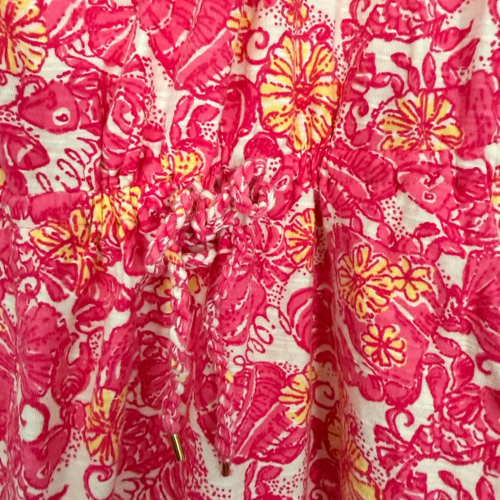 Lilly Pulitzer Pink Floral Sleeveless Dress Women’s Small Summer Resort - Picture 4 of 8